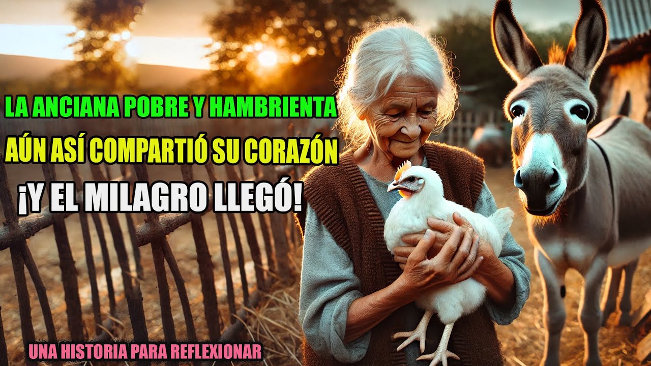 La anciana hambrienta aún compartió, y el milagro sucedió
