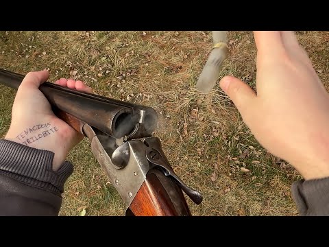 Ithaca Hammerless double-barrel POV firing