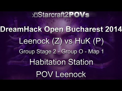SC2 HotS - DH Bucharest 2014 - Leenock vs HuK - GS2 Group O - Map 1 - Hab Station - Leenock