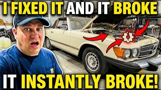 Fixing my Cheap Mercedes 450SL Ended up BREAKING IT!