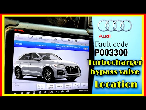 AUDI P003300 LOCATION,Turbocharger bypass valve control circuit location.