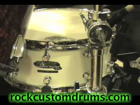 Carbon Fiber 14 x 6.5 White Glo snare