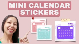 Mini Calendar Stickers For Planners and Journals - Easy Canva Tutorial