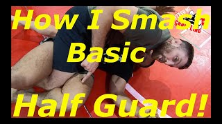Coach Brian's "No Hands" Half Guard Pass!