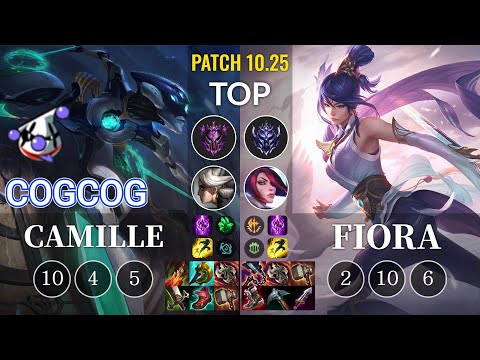 RJ Cogcog Camille vs Fiora Top - KR Patch 10.25