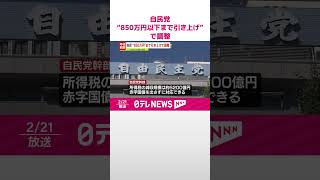 【自民党】「103万円の壁」めぐり…年収制限を850万円以下まで引き上げる方向で調整  #shorts