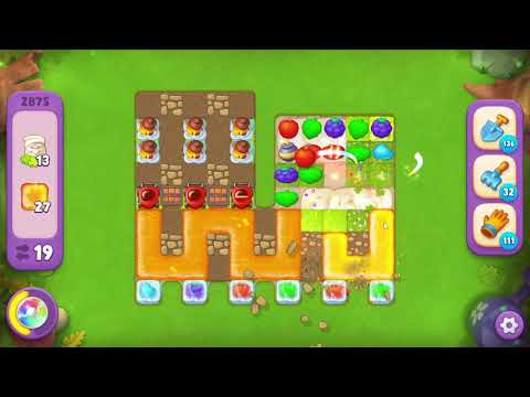 Gardenscapes 2875 Super Hard Level - 22 moves - NO BooSTERS