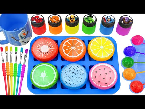 Oddly Satisfying Video l Making DIY Crazzu 6 Square Blue Slime Form SPRUNKI Cnsdy Unpacking Mix ASMR