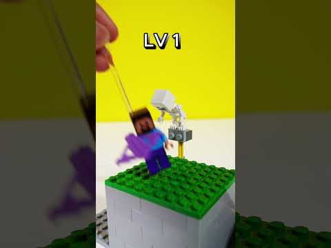 LV1 vs LV999 Steve in Lego Minecraft #lego