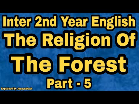 The Religion of the Forest part 5| Inter second year English explained by Jayaprakash