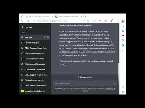 ChatGPT Spirituality ACIM Lesson 282 - I will not be afraid of love today