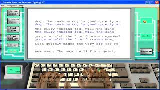 Mavis Beacon Teaches Typing (2005) Advanced - Lesson 1