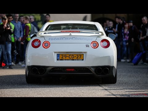 1050HP Nissan GT-R Switzer P800 - Launch Control, Flames & Drag Races !