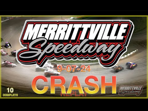 Merrittville Speedway 9-07-24 Dirt Racing CRASH compilation