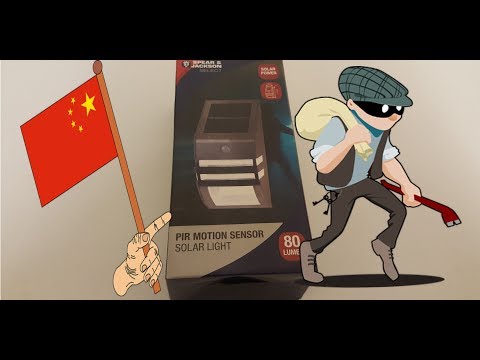 spear&Jackson select pir motion sensor solar light 80 lumen unboxing