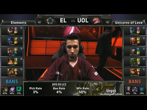 EL vs UOL Game 1 Highlights (EU LCS Summer 2015)