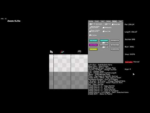 What 2976 bpm looks like in the FNF Chart Editor...