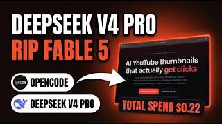RIP FABLE 5: OpenCode + NEW DeepSeek V4 Pro 0831 Just Built THIS For $0.22