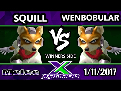 S@X 184 - Squill (Fox) Vs. Wenbobular (Fox) - SSBM Tournament - Smash Melee