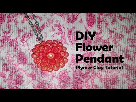 DIY Flower Pendant | Polymer Clay Tutorial