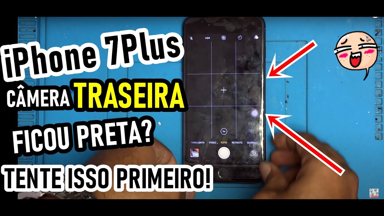 iPhone ficou com a CÂMERA PRETA ou não FUNCIONA 7, 7Plus, 8, 8Plus SIMPLES!