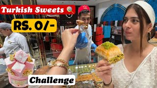 Living on Rs 0 Challenge in Dubai  | Free me khayi khoob sari Turkish sweets 🍭😂 | ShilpaChaudhary