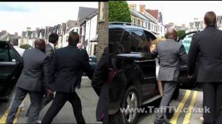 Charlotte Church and Gavin Henson attending the Christening of Baby Dexter