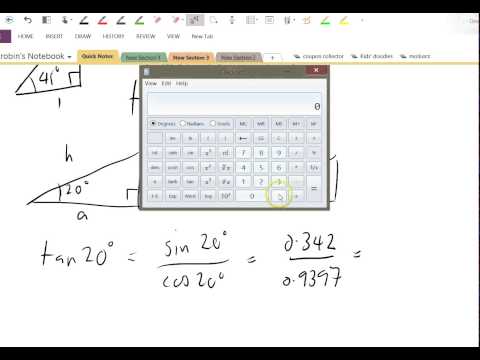 Trigonometry 20: Verify that tan20 equals sin20 over cos20 using a calculator