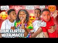 BAM FLIRTED WITH MACEI INFRONT OF MYKEL