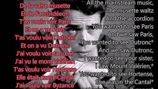 Jacques Brel - Vesoul - English translation and french lyrics