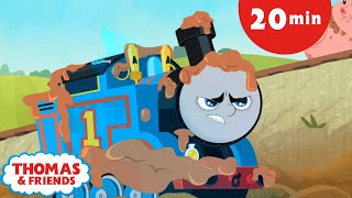 Thomas &amp; Friends UK - All Engines Go - Muddy Thomas + More | Cartoons and Kids Videos