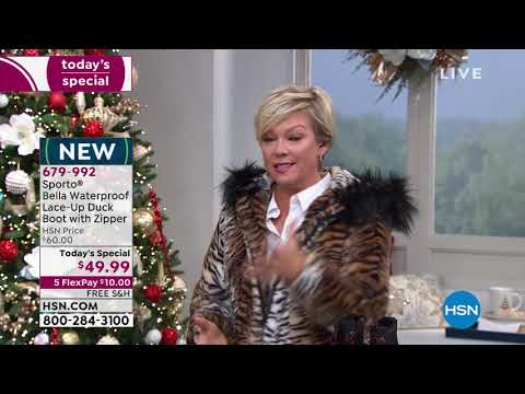 Sporto Bella Waterproof LaceUp Duck Boot with Zipper