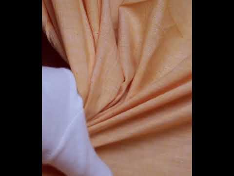 Chambray Yellow Khadi Cotton 105 GSM Handwoven Fabric — video