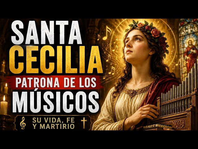 Vídeo relacionado con Medalla de Santa Cecilia en Plata Maciza 925 - Protector de cantantes y músicos, patrona de la música
