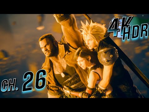 [4K HDR] Final Fantasy 7 (VII) Remake (100%) Walkthrough part 26 - Fight for Survival & Broken World