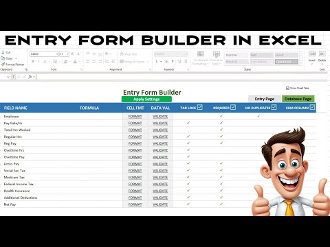 Entry Form Builder In Excel