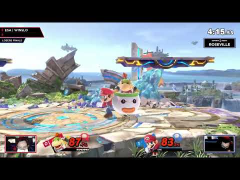ramonM64 (Bowser Jr.) vs Dre (Mario) - ESA Roseville Monthly Losers Finals