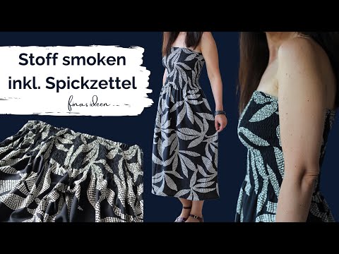 Stoff Smoken - Kleid mit gesmoktem Oberteil nähen