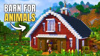 Minecraft | How to build a Barn for Animals | Tutorial