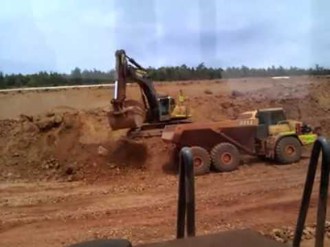 EC700 Volvo Excavator loading Bell 400