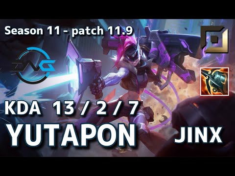 【EUWサーバー/M1/クアドラキル/VS Evi】DFM Yutapon ジンクス(Jinx) VS ヴァルス(Varus) BOT - Patch11.9 EUW Ranked【LoL/MSI】