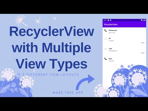 Multi view RecyclerView | getItemViewType | Android RecyclerView Tutorial
