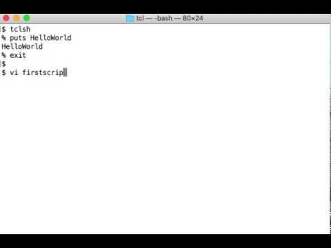 Tcl Tutorial - Part 1 - tclsh and tcl script