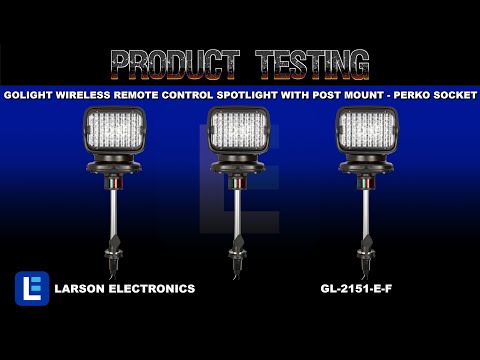 Golight Wireless Remote Control Spotlight with Post Mount - Perko Socket - Black Housing