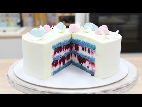 Как приготовить торт "Синий бархат" на определение пола ребёнка