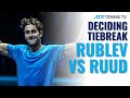 Andrey Rublev vs Casper Ruud: Amazing Deciding Set Tiebreak! | Nitto ATP Finals 2021 Highlights