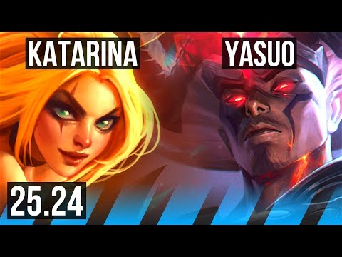 KATARINA vs YASUO (MID) | Good KDA: 21/1/4 | EUW Master | 25.24