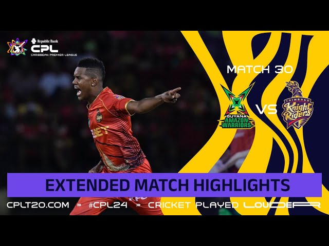 Extended Highlights | Guyana Amazon Warriors vs Trinbago Knight Riders | CPL 2024