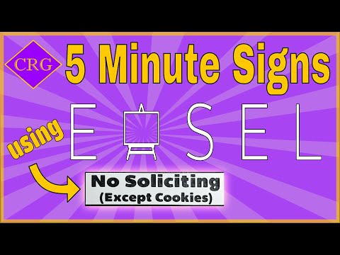 Beginner's Guide to Sign Making Using Easel
