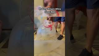 When Making Wine, ALMOST, Goes Wrong #cooking #wine #prison #jail ##homecooking #shorts